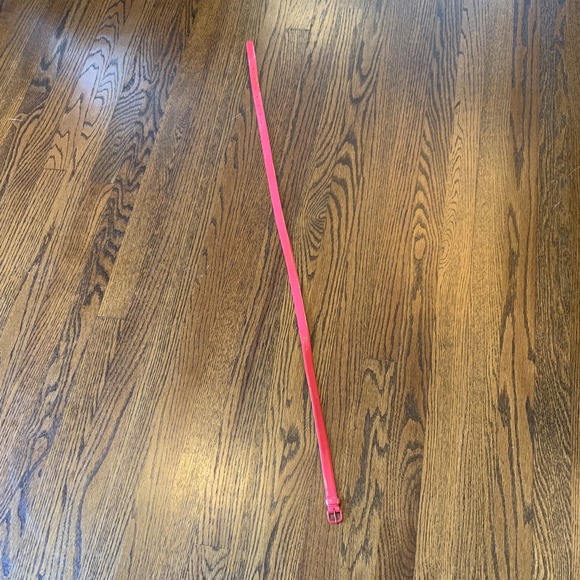 J.Crew Women's Belt Glossy Pink/Coral Patton Leather Sz M‎ 42" Long READ - Picture 2 of 11